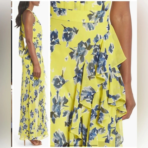 Eliza J Halter Ruffle Maxi Dress - Picture 2 of 7